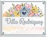 20 X 25 CM número de casa - número de casa personalizado - azulejos de cerámica Placa de calle de cerámica 20 x 25 cm con apellido, nombre de villa z2