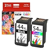 High Yield 44XL 54XL Ink Cartridges Replacement for Canon PG-44XL CL-54XL 44 54 Ink Cartridges Compatible for Canon Pixma E201 E401 E402 E3110 E471 Printer(Black,Tri-Color)