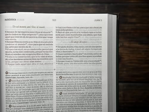 Rvr, Biblia de Estudio Patrística, Interior a DOS Colores, Tapa Dura, Palabras de Jesús En Rojo, Com