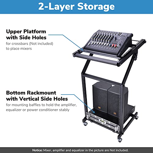 Aw 9U Dj Mixer Stand Rack Mount Stage Cart Music Equipment Studio Party Show #TOP1