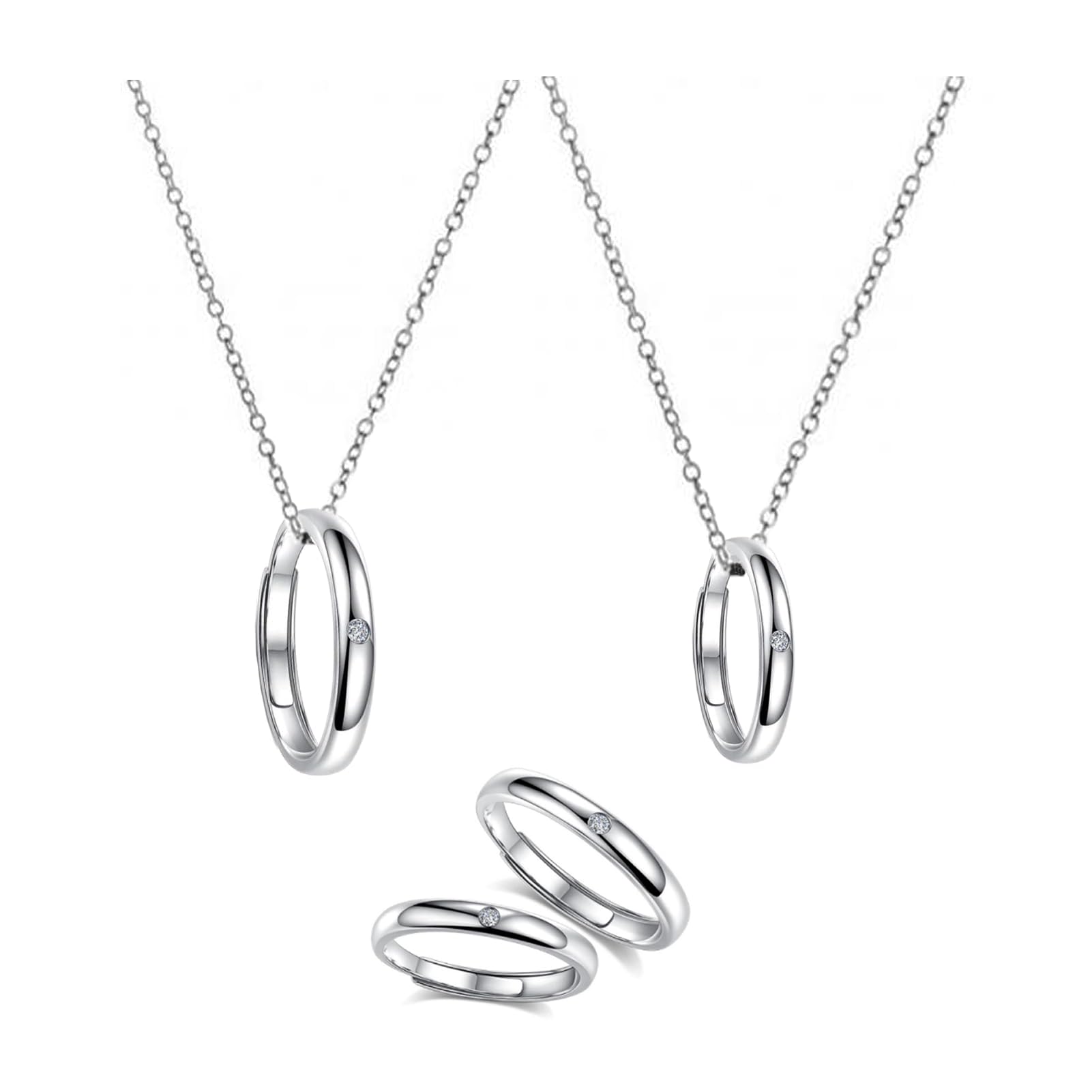 TLSDDTY Yuta Okkotsu Ring Necklace Anime Cosplay Prop Accessories 2pcs