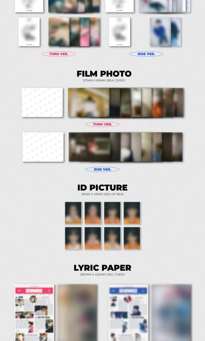8TURN - 1st Mini Album [8TURNRISE] CD+Folded Poster (TURN+RISE ver. SET/CD Only, No Poster)