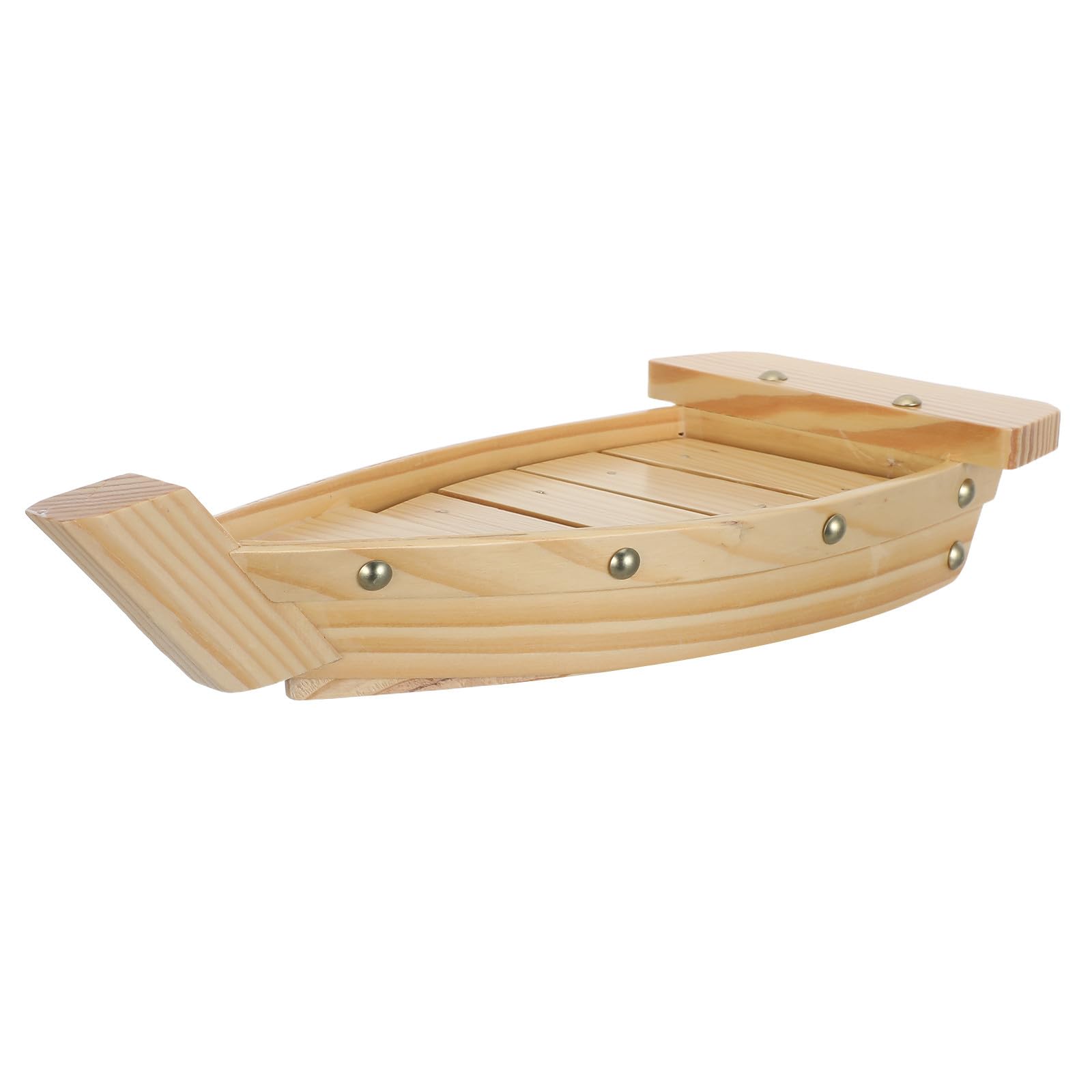 Assiette à sushi bois en forme de bateau MARMERDO S pour présentation japonaise