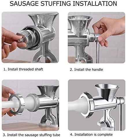 Miniatura 8 de Procesador de alimentos, picadora de carne, picadora de alimentos, fabricante de personal de salchichas, máquina manual de llenado de salchichas de