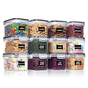 Vtopmart 0.8L Vorratsdosen Set, Müsli Schüttdose & Frischhaltedosen, BPA frei Kunststoff Vorratsdosen luftdicht…