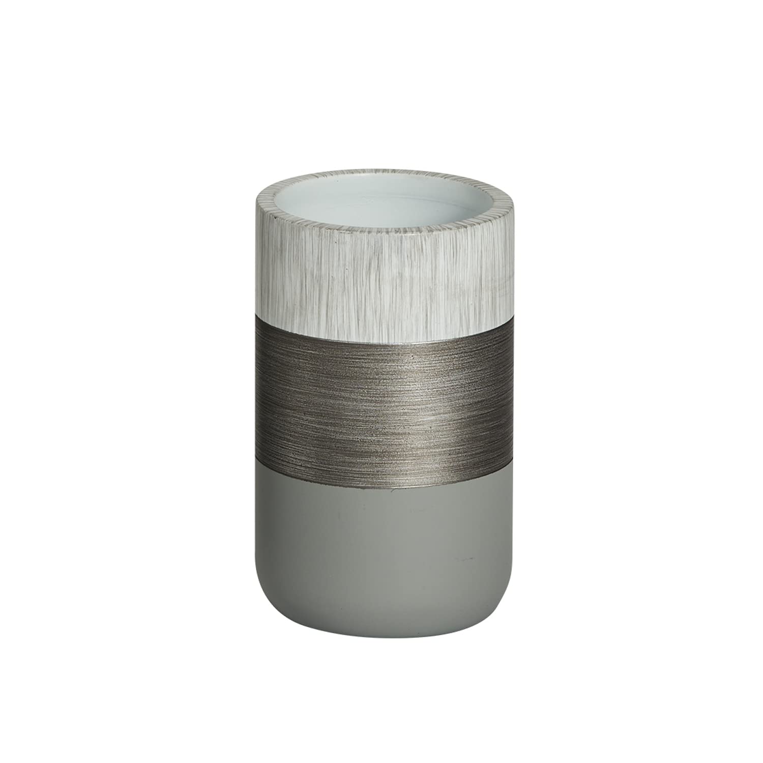 Bathroom Accessories Set 4 Piece Vanity Sink Countertop Soap Dispenser Grey Luxe (Tumbler)