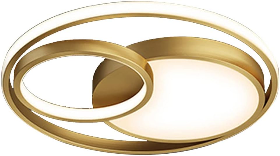 Ceiling Light , Nordic Brass Gold Slim Flush Mount Ceiling