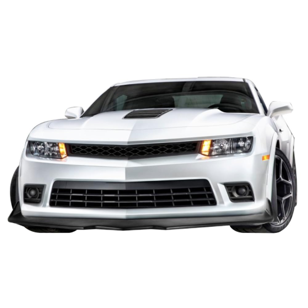IKON MOTORSPORTS, Front Bumper Lip Compatible with 2014-2015 Chevy Camaro SS, Ikon Style Unpainted Air Dam Chin Bodykit Spoiler Splitter Lip PP