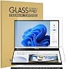 KEANBOLL 2 paquetes protector de pantalla de vidrio templado diseñado para laptop ASUS Zenbook Duo doble 14” 2 en 1 (UX8406) 2024-2025, ultra claro, dureza 9H (1 juego - pantallas primaria y secundaria) 2