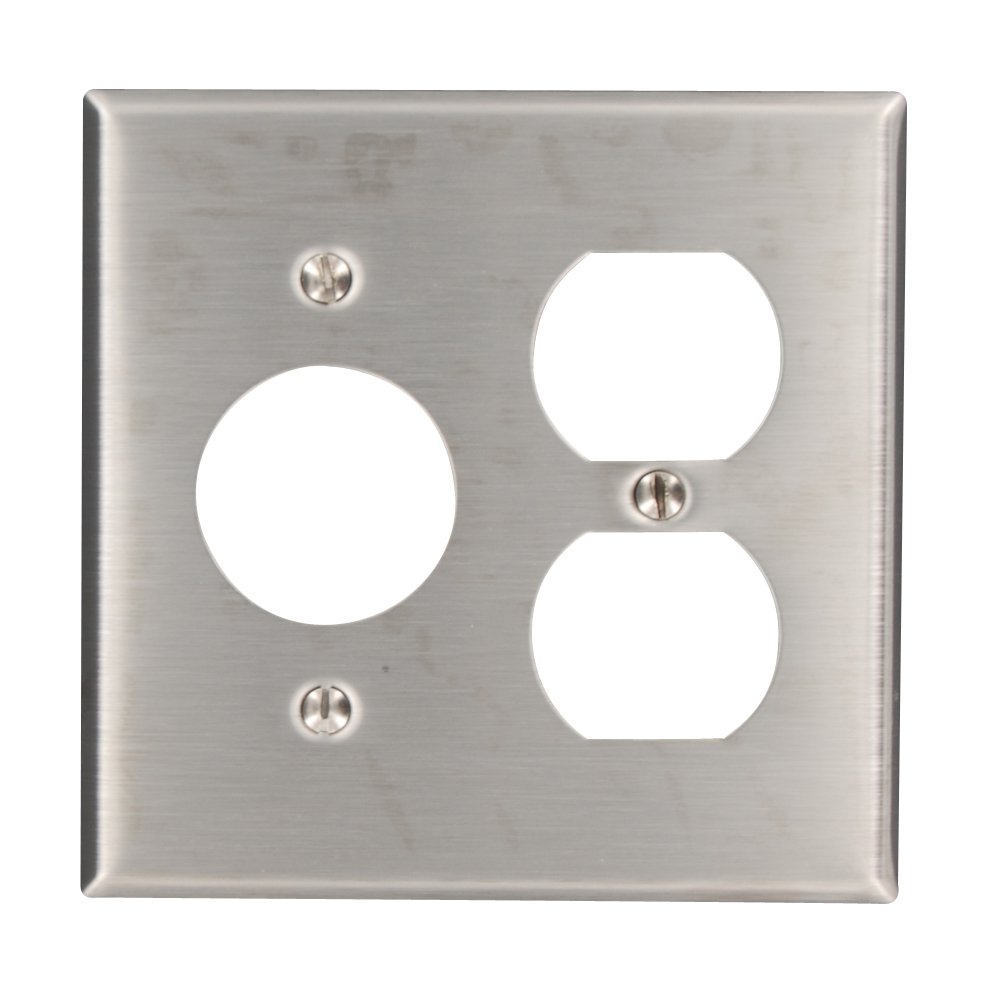 Leviton 84046-40 SS WP 2G DUP/REC 1,406 HOLE STD SIZE