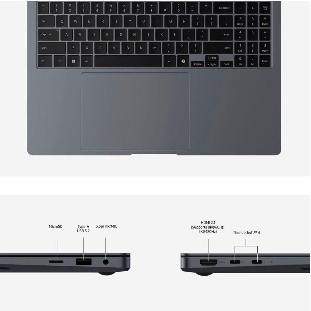 Close-up of Samsung Galaxy Book4 Ultra keyboard and touchpad