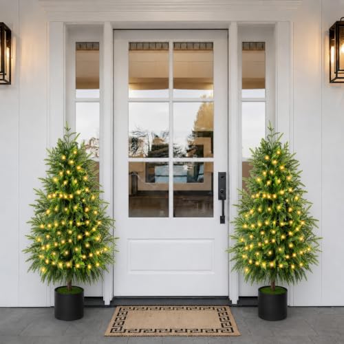 2 Pack, Pre-Lit 3FT Artificial Norfolk - image 8