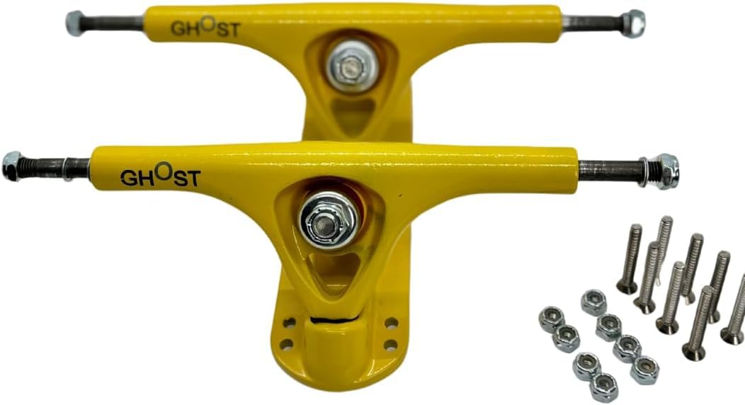 GHOST BOARDS Longboard Skateboard Trucks - Longboard Trucks Built for Strength & Smooth Carving - Long Board Truck Designed for Dancing, Downhill & Cruising - Set of (2) Trucks Fit on All Longboards