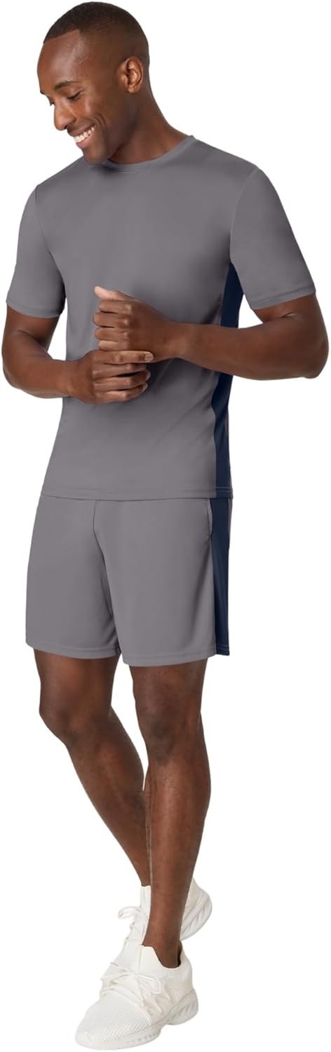 Hanes Men's T-Shirt, 5-Pack, Cool Dri Short-Sleeve Tees, Moisture-Wicking, Colorblock