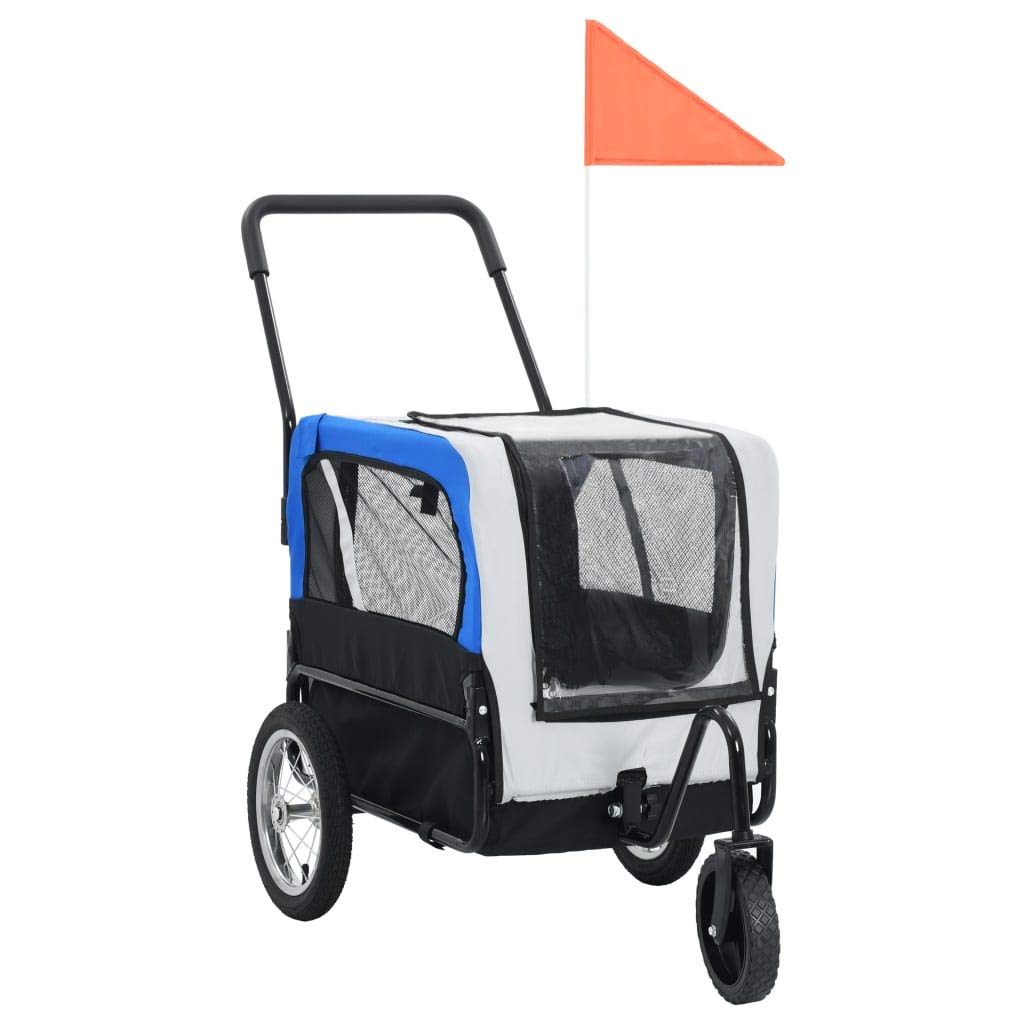 自転車用ペットトレーラー ブルー＆ブラック Amazon.co.jp: vidaXL 自転車用ペットトレーラー ブルー＆ブラック, 犬