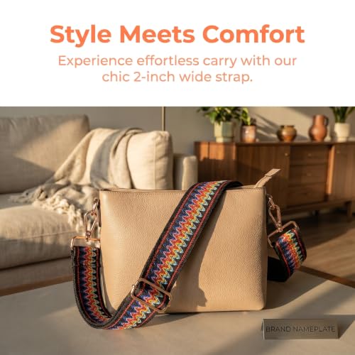 Image of Flower Purse Strap Replacement Embroidery Crossbody Shoulder Strap for Handbag Canvas Purse Extender Accessories