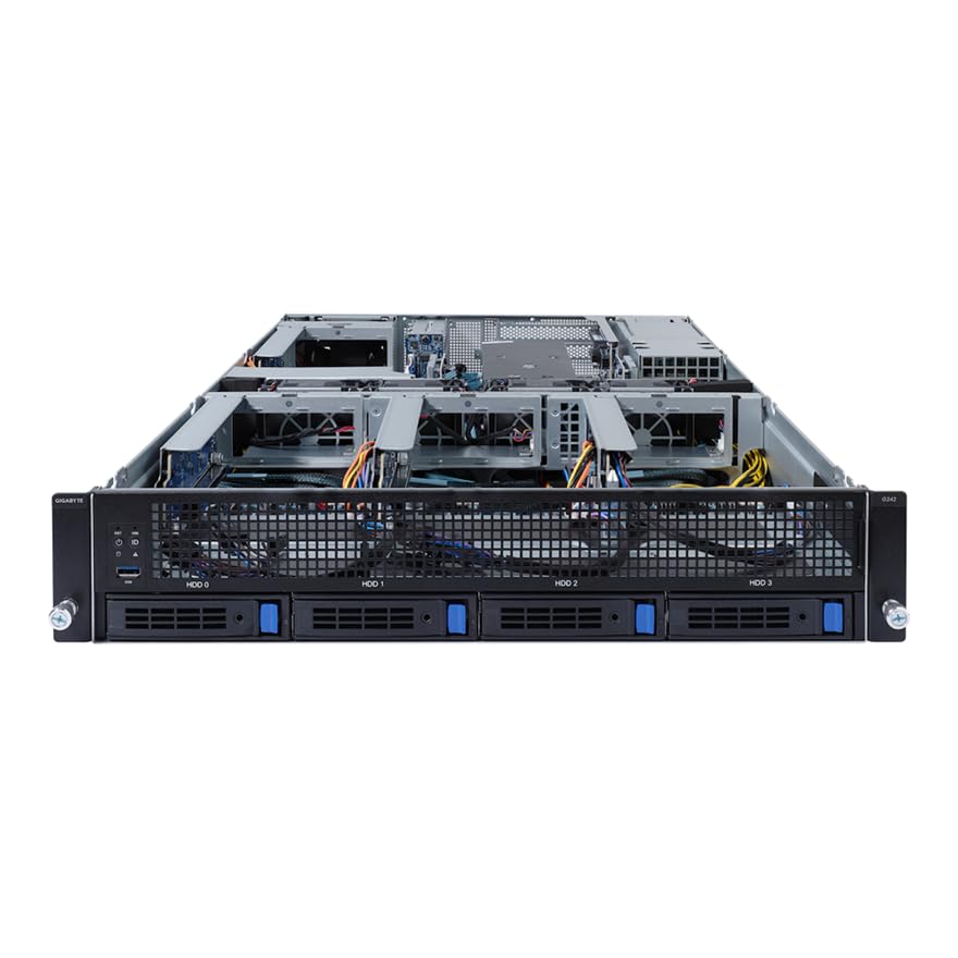 HPC/AI Server Barebone G242-Z11 rev. A00 NVIDIA Certified 2U AMD EPYC 7003, 4X PCIe Gen4 GPUs