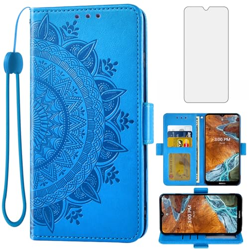 Coque Nokia G300 5G Asuwish | Étui portefeuille noir avec protège-écran