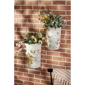 Primitives by kathy chickadees wall bucket set  urban country home decor