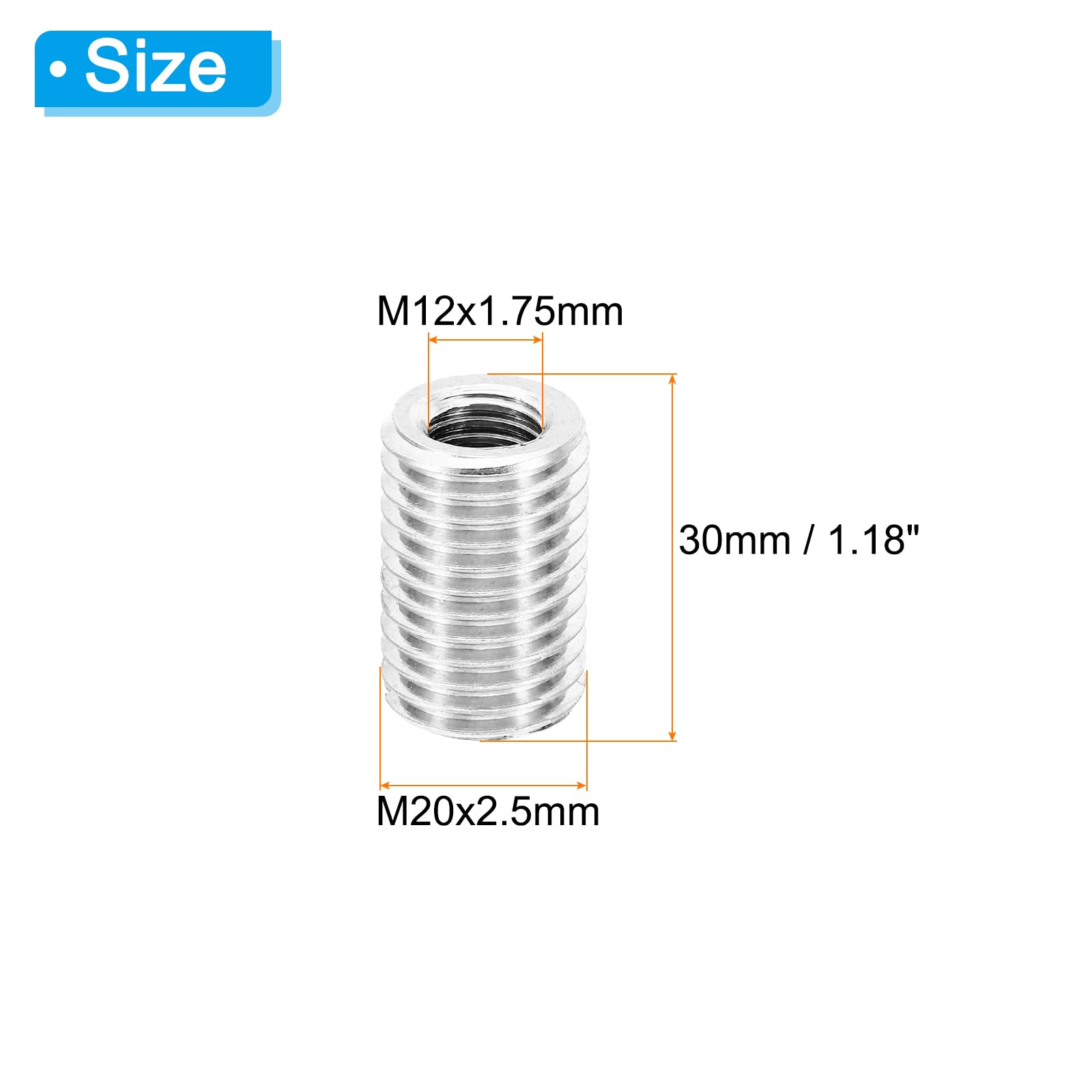 PATIKIL Thread Adapters Sleeve Reducing Nut - Image 2