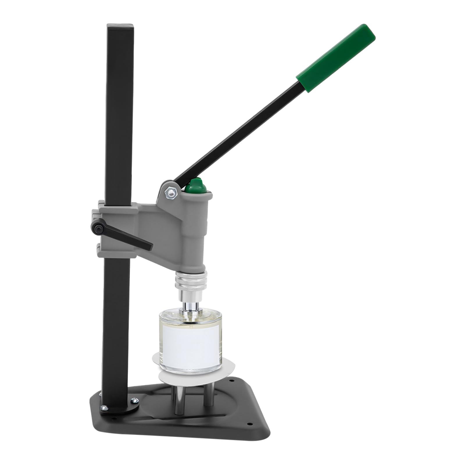Manual Short Base Desktop Perfume Bottle Capper, Adjustable Height Capping Tool Machine for Outside diameter of 0.51in, 0.59in, 0.71in, 0.79in and <0.47in