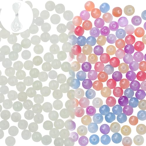 100 PCS 8mm UV Beads UV Sensitive Color Changing Bead Sunlight Beads Bracelet Bead for Jewelry Making DIY Crafts