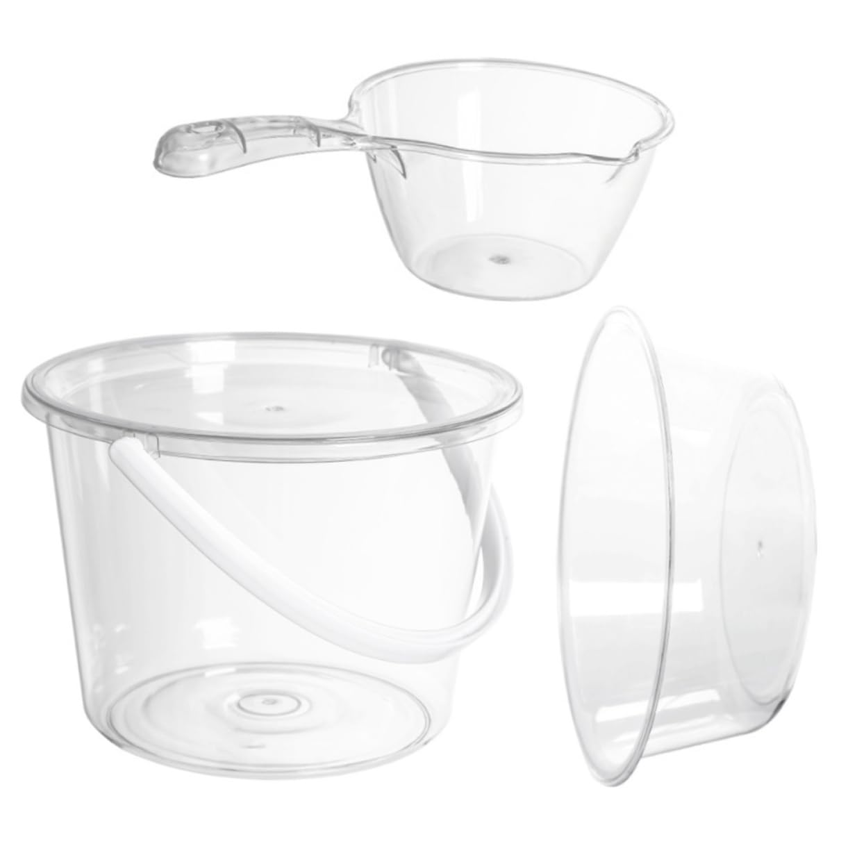 BUTIFULSIC Thickened Plastic Bucket for Dormitory Portable Foot Washing Bucket Easy to Carry