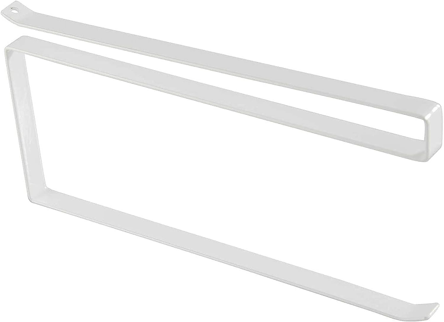 MOMENT Paper Towel Holder Under Cabinet Mount No Drilling, Toilet Paper Roll Holder Hooks Organizers for Kitchen & Bathroom Hanging Rack, Fits Cabinet Doors up to 1.9cm Thick, White