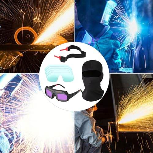Image of CartHome Welding Glass, Welding Goggles with Auto Darkening, Adjustable Safety Goggles for Welding Work Ideal Gift for Professional Welders To Protect Their Eyes