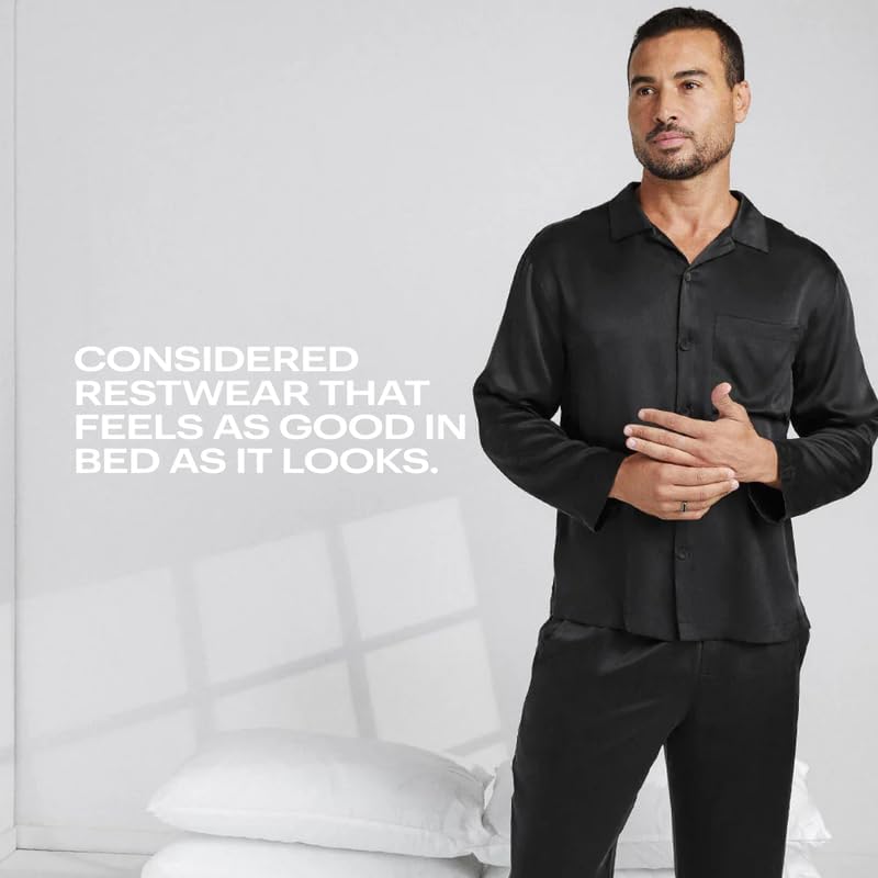 Lunya Men's Washable Silk Pajamas for Men - Men's Sleepwear - Multiple Color Options - Size S-XXL - Image 6