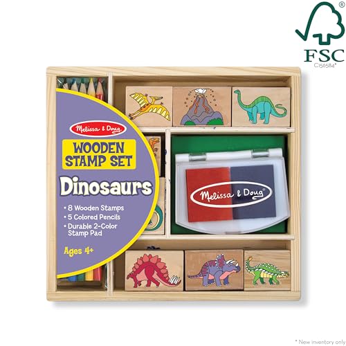 Melissa & Doug 1633 Wooden Stamp Set: Dinosaurs thumb #2
