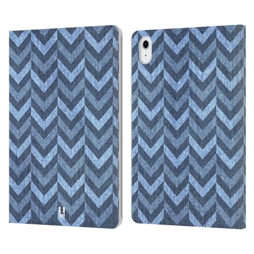 Funda de cuero tipo libro iPad Air 2022 broken zigzag dril de algodón impreso