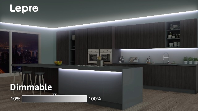éclairage Led Flexible Ruban LED Hondony 5m 6000K Dimmable - Blanc Jour Pour Miroir, Placard, Déco Intérieure Ruban Autocollant Flexible