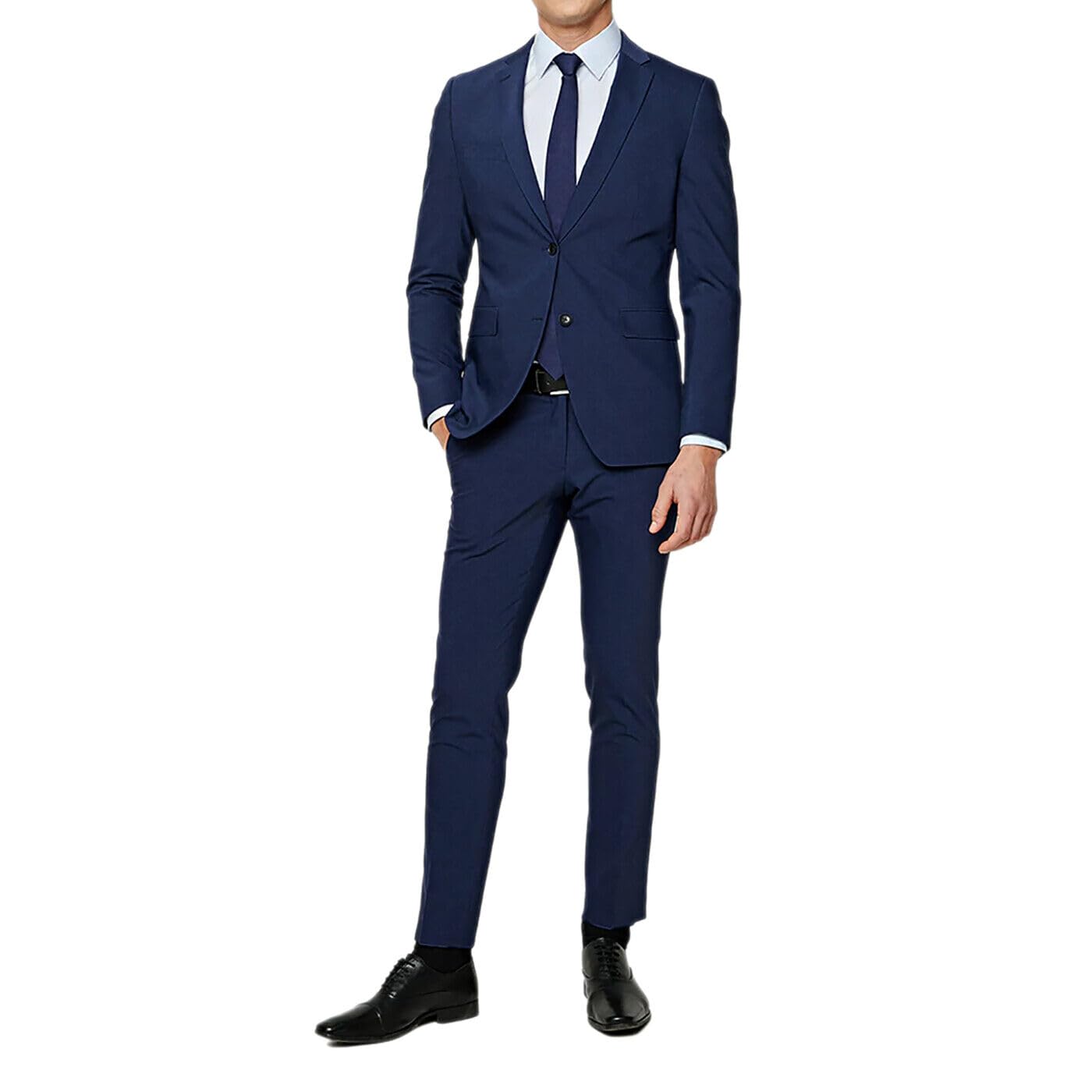 Abito Uomo Elegante da Cerimonia Vestito Classico Completo Casual Giacca e Pantalone Matrimonio Tutte Le Stagioni