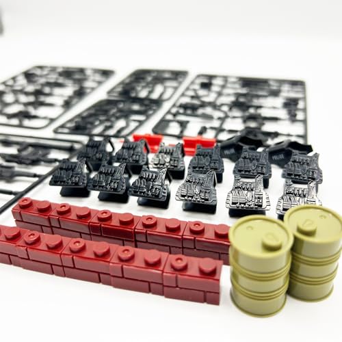 Image of 108 Pcs Military Guns & Weapon Pack, Bricks Accessories for Army Minifigure Block Toys, Soldier Equipment Shields for Army Soldiers Set Building Block Kits