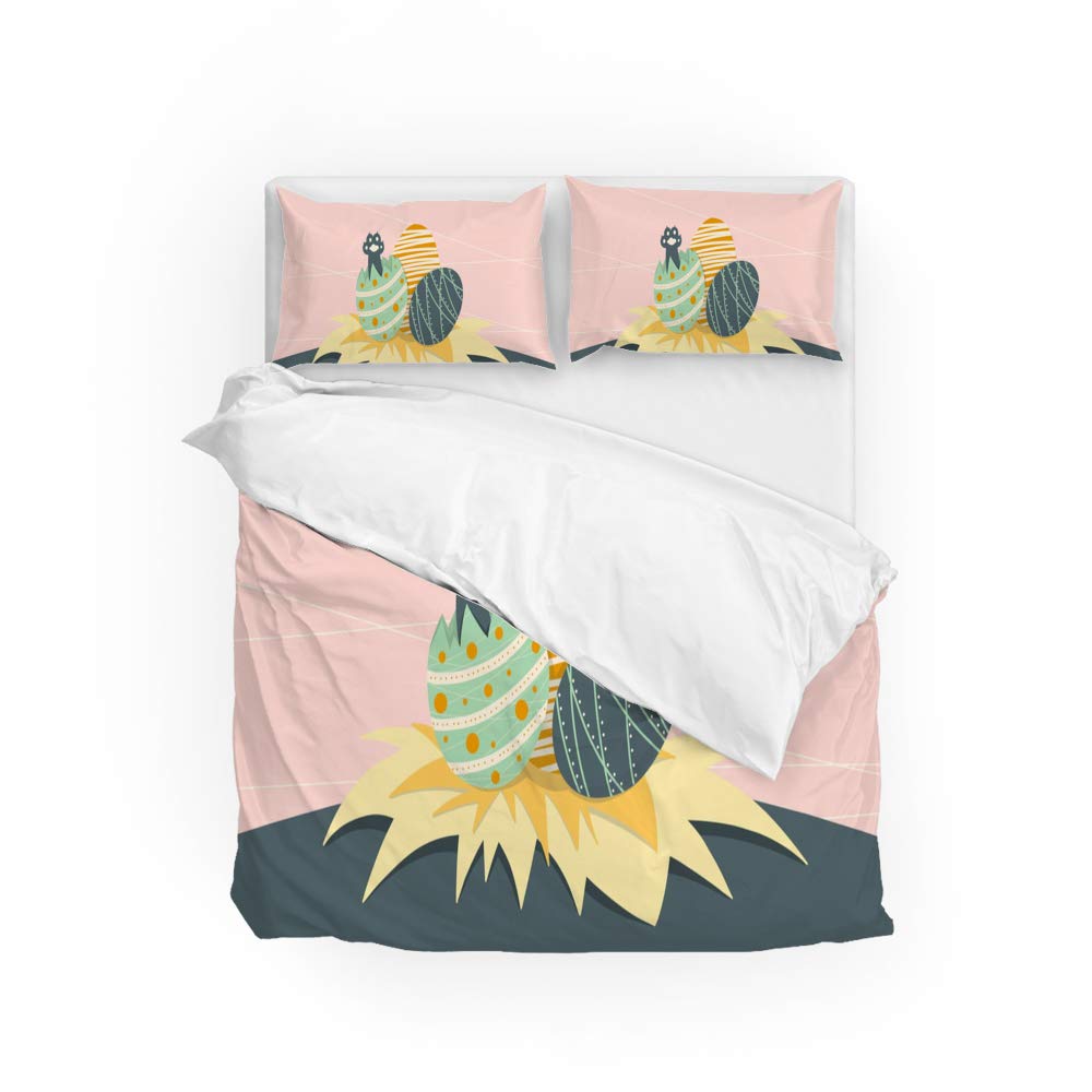Housse de couette et taie d'oreiller motif pattes de chat rose ultra doux CHEHONG