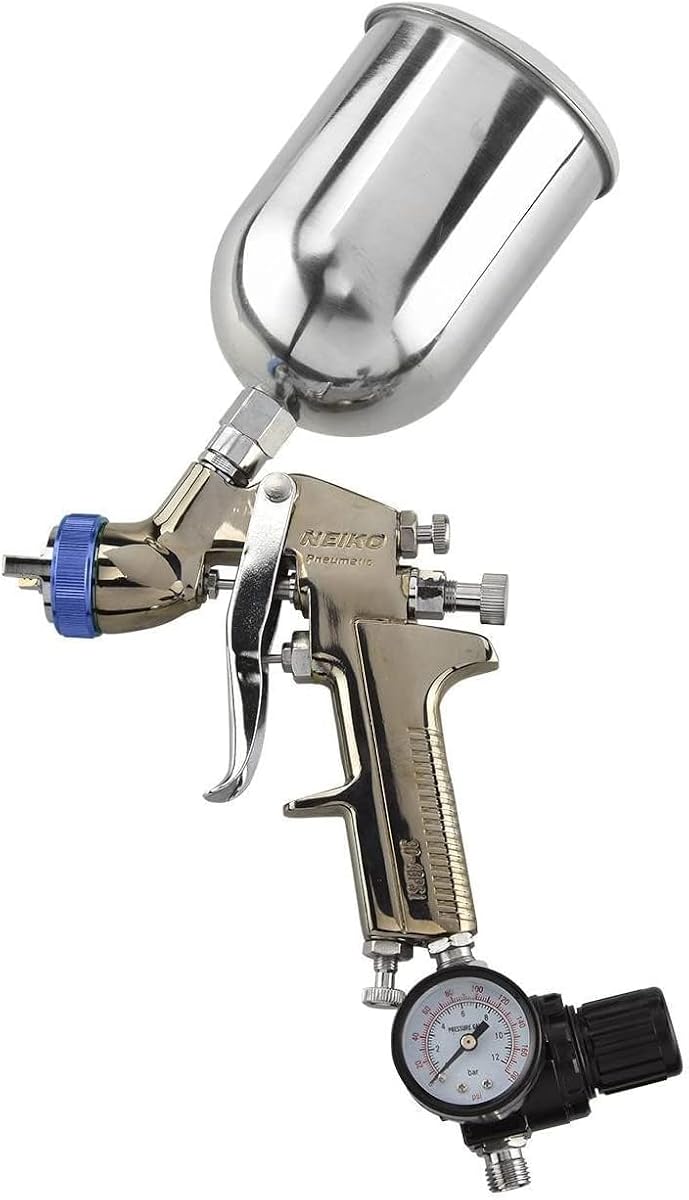31213A Pistola de pintura por pulverización de aire, HVLP con alimentación por gravedad, boquilla de 1,3 mm, capacidad de 600 CC, pulverizador de pintura para paredes, automoción, mejoras para el hogar