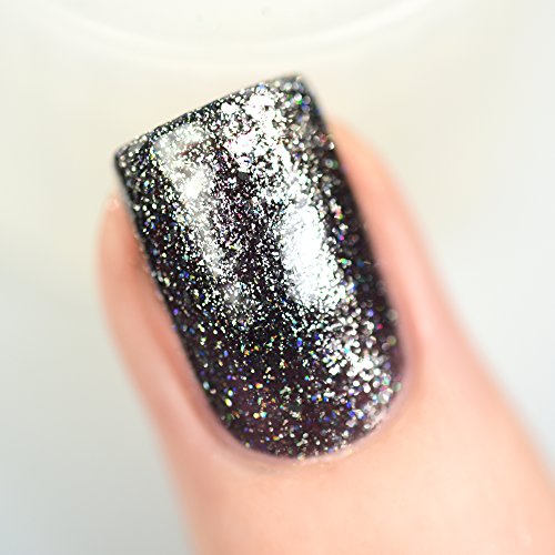 Image of ILNP Private Reserve - Black Holographic Metallic Nail Polish