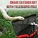 Trakem Telescopic Snake Catcher Net with Secure Drawstring – 29 to 66 Inch Adjustable Pole for Safe Transporting and Capturing All Kinds of Snakes