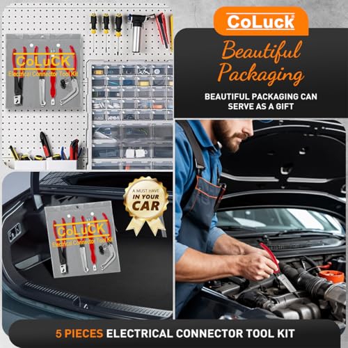 5Pcs Electrical Disconnect Pliers for Cars, Hose Clamp Pliers Connector Removal Tool Disconnect Tool and Connector Separator with terminal removal tool kit Automotive Electrical Tools Automotive Tools