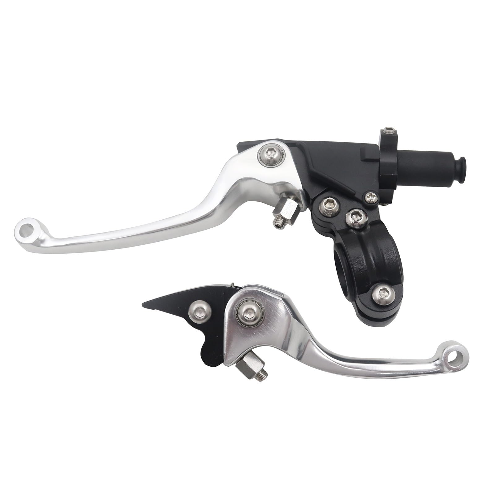 Byskjz Silver Motorcycle Brake Clutch For Kawasaki For Xr50 For Pit Motorcycle Cnc Clutch Asv Folding Brake Clutch Lever Set Dirt Bike Atv Quad Motocross(Silver)