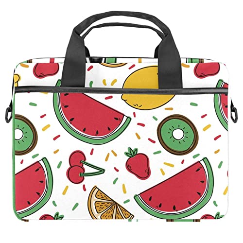 Sac à bandoulière pour ordinateur portable 13-14 pouces motif pastèque coloré