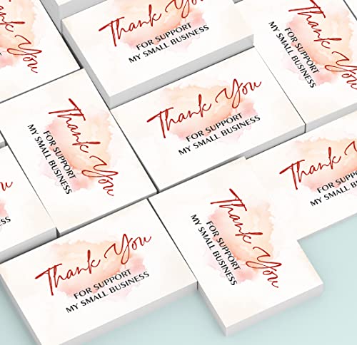 Image of Clickedin - 50 Pieces Thank You Greeting Card Tags for Greet Buyers