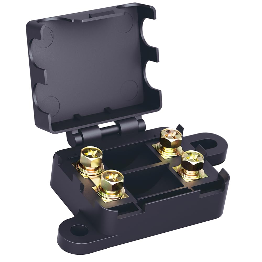 Offgridtec Black Midi Fuse Holder 2-Way Holder Max. 200 A