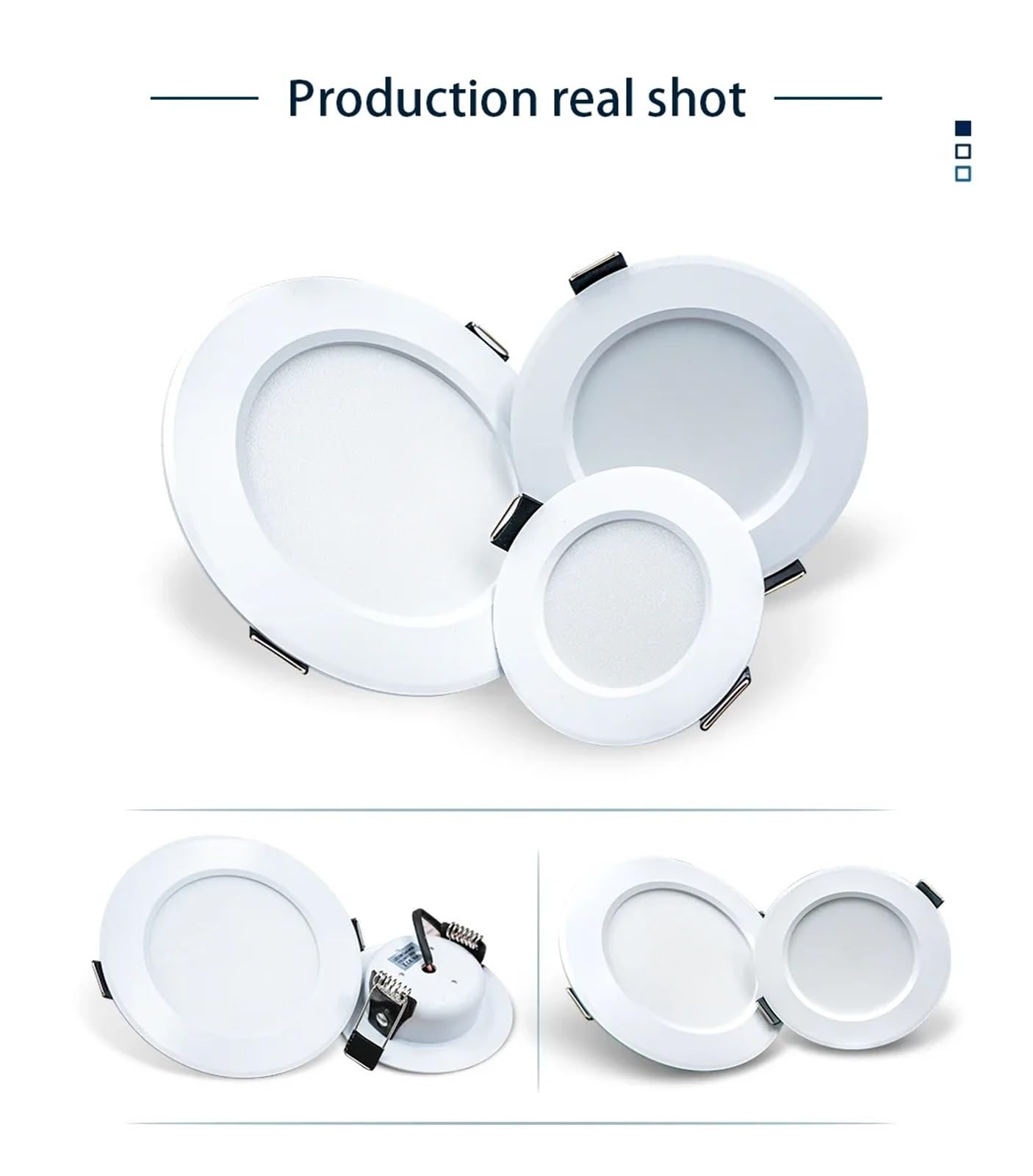 DC 12V 24V 36V RV samochód kempingowy Camper jacht lampa sufitowa LED typu Downlight 5W 9W 12W 15W 18W wpuszczany okrągły panel świetlny ciepły biały(White 6000K,4-PACK_DC 12-36V_12W (105-125MM HOLE))
