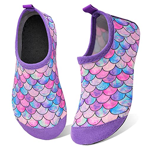Image of WateLves Kids Water Shoes Toddler Girls Boys Barefoot Non-Slip Quick Dry Aqua Socks for Beach Swim Walking