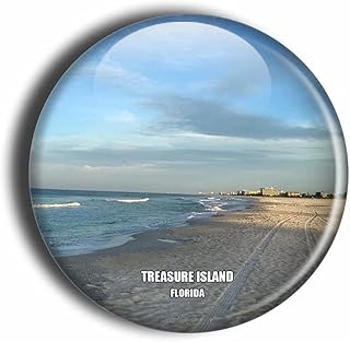Treasure Island Florida USA Refrigerator Magnet 3D Handmade Travel Souvenir Gift Collection Decoration