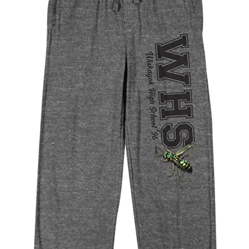 Bioworld Yellowjackets WHS Wiskayok High School Men's Heather Gray Graphic Sleep Pants2