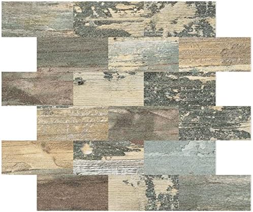 DEWOO 20-Sheet Peel and Stick on Self Adhesive Wall Tiles, Wall Panels for Bathroom Kitchen Tiles Grey (13.5" x 11.4")
