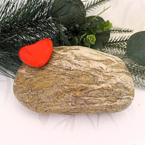 Andys Steinwelt® Grabstein mit Wunschtext Personalisierbar, Gedenkstein mit rotem Herz für Kinder- und Urnengrab – Grabschmuck, Erinnerung und liebevoller Trauerstein für Hund, Katze, Haustier